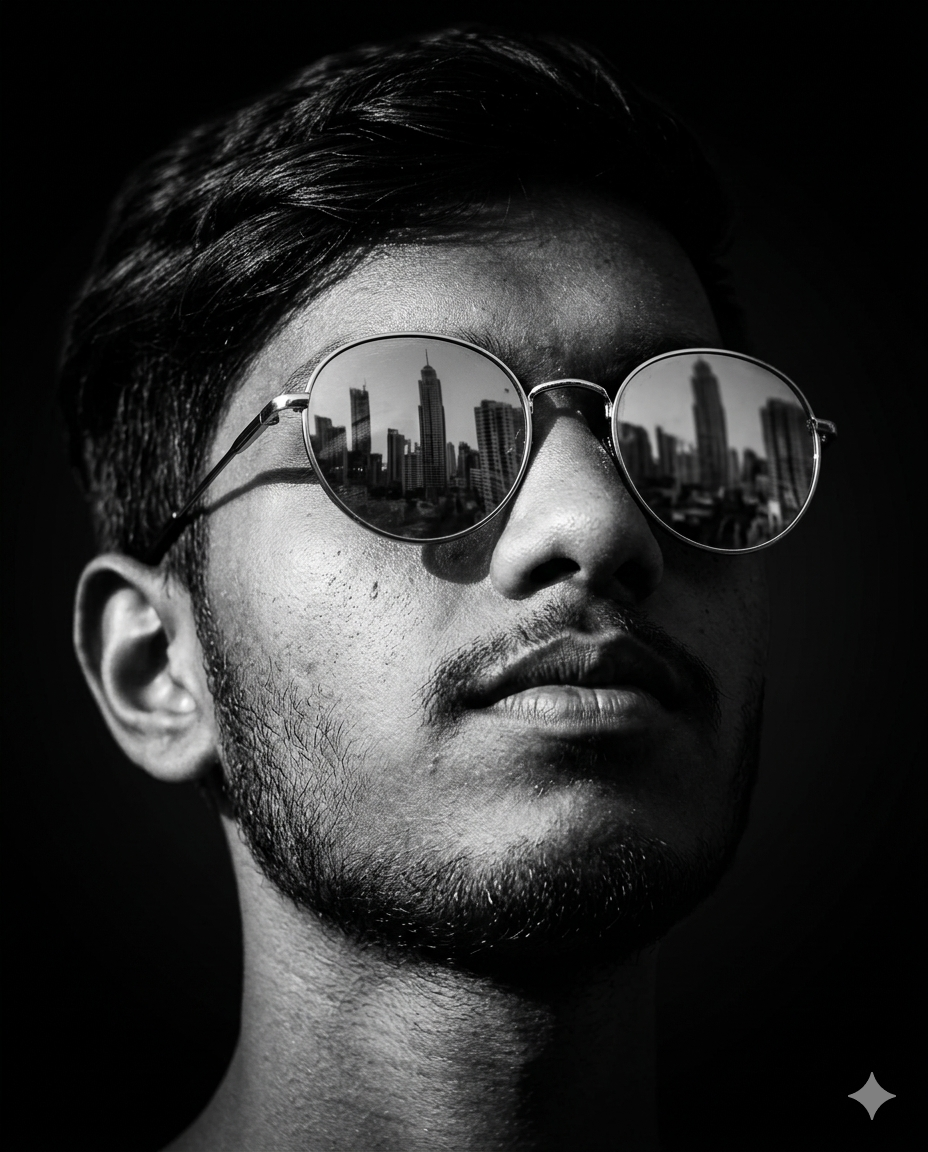 Dark Noir Cinematic Indian Portrait Prompt for Instagram Post
