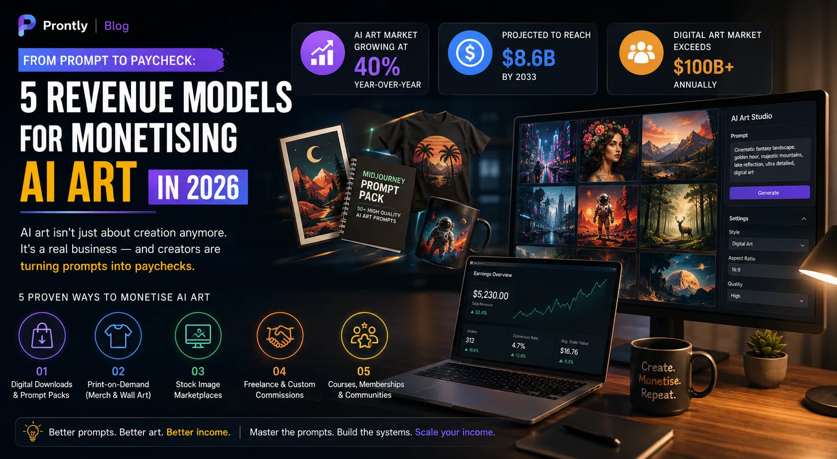From Prompt to Paycheck: 5 Ways to Monetise AI Art in 2026