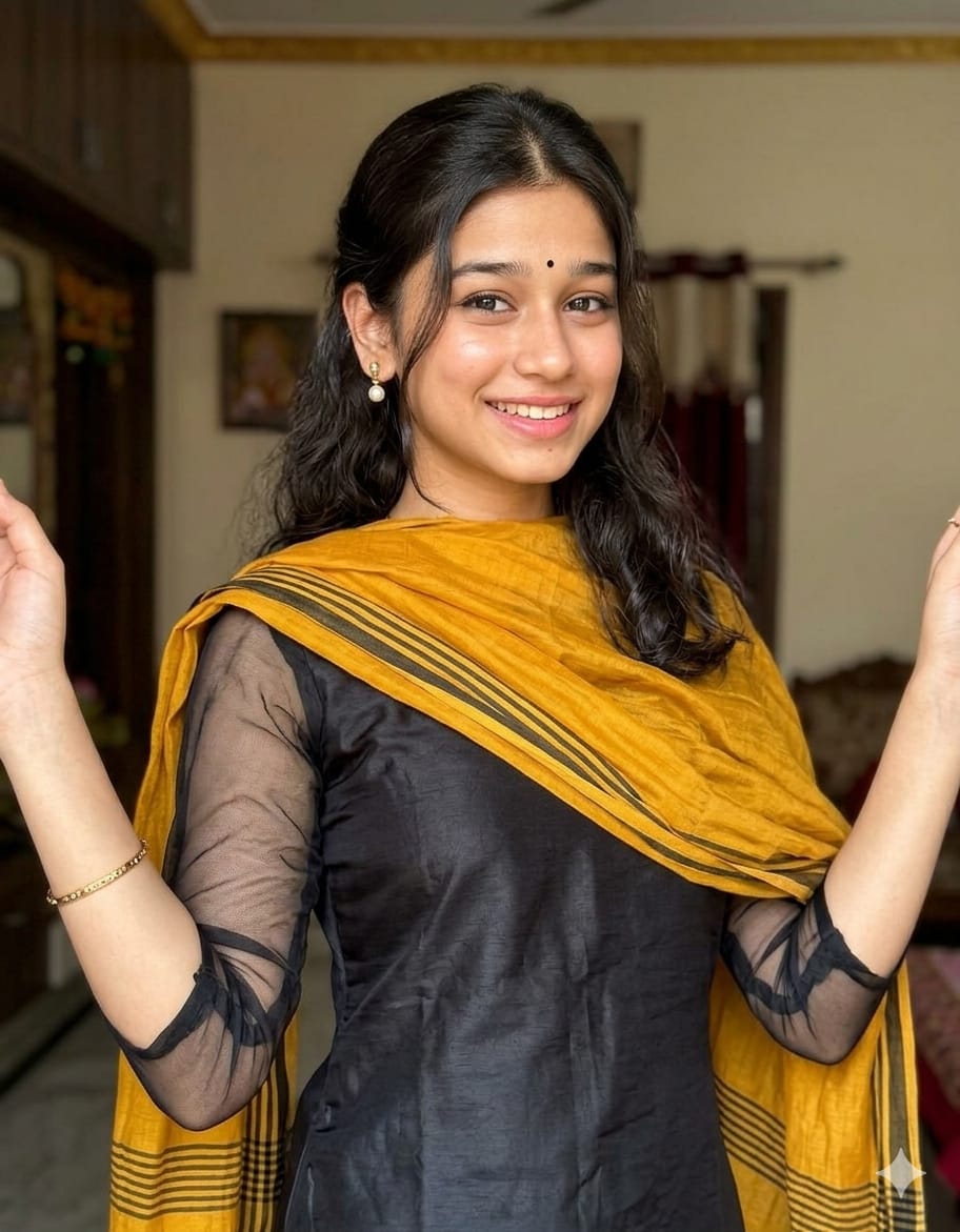Soft Elegance Indian Portrait Prompt for Social media Profile picture