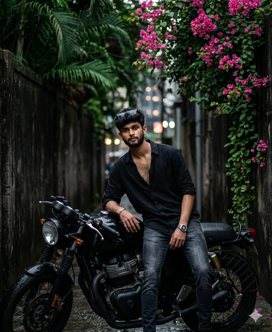 Urban Jungle Rider – Cinematic Street Portrait Prompt