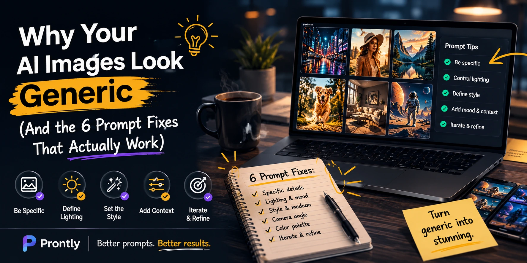 Why Your AI Images Look Generic (And the 6 Prompt Fixes That Actually Work